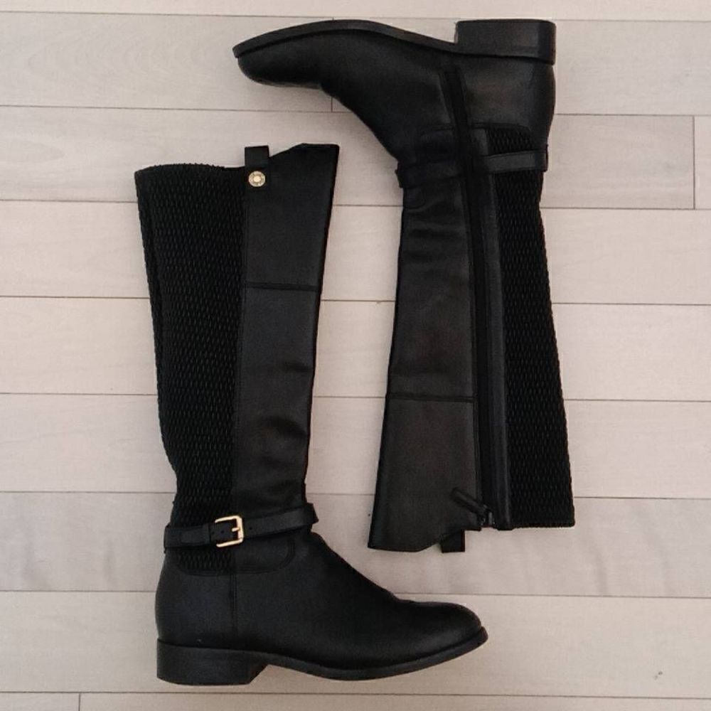 Cole Haan Women's Leather Galina Knee High Boots Black Size 8.5B